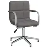 Image de vidaXL Chaise pivotante de salle à manger Gris foncé Tissu3088063