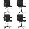 Image de vidaXL Chaises à manger pivotantes lot de 4 noir similicuir3088073