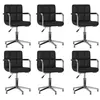 Image de vidaXL Chaises pivotantes à manger lot de 6 noir similicuir3088083