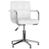 Image de vidaXL Chaise pivotante de salle à manger Blanc Similicuir 3088092