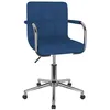Image de vidaXL Chaise pivotante de salle à manger Bleu Tissu3088159