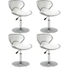 Image de vidaXL Chaises Ã  manger lot de 4 blanc similicuir