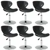 Image de vidaXL Chaises à manger lot de 6 noir similicuir3088586