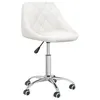 Image de vidaXL Chaise pivotante de salle à manger Blanc Similicuir 3088685
