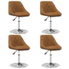 Image de vidaXL Chaises à manger pivotantes lot de 4 Marron Velours3088756