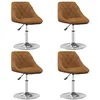 Image de Vidaxl Chaises Pivotantes De Salle Ã  manger 4 Pcs Marron Velours