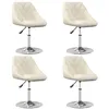 Image de vidaXL Chaises Ã  manger pivotantes lot de 4 CrÃ¨me Velours