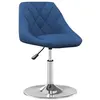 Image de vidaXL Chaises pivotantes à manger lot de 4 Bleu Velours3088762