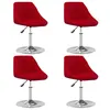 Image de vidaXL Chaises à manger pivotantes lot de 4 Rouge bordeaux Velours3088764
