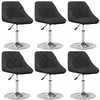 Image de vidaXL Chaises pivotantes à manger lot de 6 Noir Velours3088766
