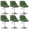 Image de vidaXL Chaises pivotantes Ã  manger lot de 6 Vert foncÃ© Velours