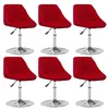Image de vidaXL Chaises pivotantes à manger lot de 6 Rouge bordeaux Velours3088775