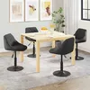 Image de vidaXL Chaises pivotantes à manger lot de 4 noir velours3088788