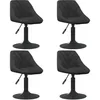 Image de Vidaxl Chaises Pivotantes De Salle Ã  manger 4 Pcs Noir Velours