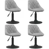 Image de vidaXL Chaises pivotantes à manger lot de 4 gris clair velours3088791