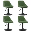 Image de Vidaxl Chaises Pivotantes De Salle Ã  manger 4 Pcs Vert FoncÃ© Velours