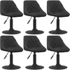 Image de vidaXL Vidaxl Chaises Pivotantes De Salle à manger 6 Pcs Noir Velours