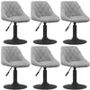 Image de vidaXL Chaises pivotantes à manger lot de 6 gris clair velours3088802
