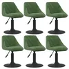 Image de vidaXL Chaises pivotantes à manger lot de 6 vert foncé velours3088805