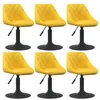 Image de vidaXL Chaises à manger pivotantes lot de 6 jaune moutarde velours3088809