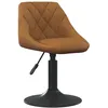 Image de vidaXL Chaise de salle Ã  manger Marron Velours