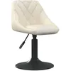 Image de vidaXL Vidaxl Chaise De Salle À Manger Crème Velours