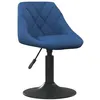 Image de vidaXL Chaise de salle à manger Bleu Velours3088817
