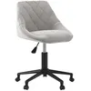 Image de vidaXL Chaise pivotante de salle à manger Gris clair Velours3089032