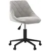 Image de vidaXL Chaise pivotante de salle Ã  manger Gris clair Velours