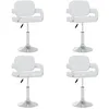 Image de vidaXL Chaises pivotantes à manger lot de 4 Blanc Similicuir