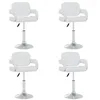 Image de vidaXL Chaises pivotantes Ã  manger lot de 4 Blanc Similicuir