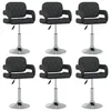 Image de vidaXL Chaises pivotantes Ã  manger lot de 6 noir similicuir
