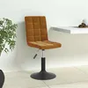 Image de vidaXL Chaises pivotantes à manger lot de 4 marron velours3089287