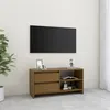 Image de vidaXL Meuble TV Marron miel 80x31x39 cm Bois de pin massif809897