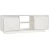 Image de vidaXL vidaXL Meuble TV Blanc 110x30x40 cm Bois de pin massif