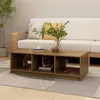 Image de vidaXL Table basse marron miel 110x50x34 cm bois de pin massif809915