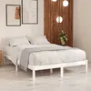 Image de vidaXL Cadre de lit sans matelas blanc bois massif 120x200 cm810013