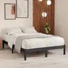 Image de vidaXL Cadre de lit Gris Bois de pin massif 200x200 cm