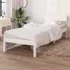 Image de vidaXL Cadre de lit Blanc Bois de pin massif 90x190 cm Simple