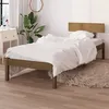 Image de vidaXL Cadre de lit Marron miel Bois de pin massif 90x190 cm Simple