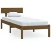 Image de vidaXL Cadre de lit Marron miel Bois de pin massif 90x190 cm UK simple