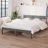 Image de vidaXL Cadre de lit sans matelas gris bois massif810119