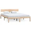 Image de vidaXL Cadre de lit Bois de pin massif 140x190 cm