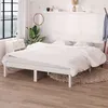 Image de vidaXL Cadre de lit sans matelas blanc bois massif 140x190 cm810128