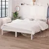 Image de vidaXL Cadre de lit Blanc Bois de pin massif 120x200 cm