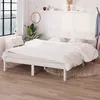 Image de vidaXL Cadre de lit sans matelas blanc bois massif 140x200 cm