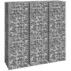 Image de vidaXL Lits surélevés en gabion 3 pcs 30x30x100 cm Fer