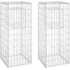 Image de Vidaxl Poteaux Ã Panier De Gabion 2 Pcs 40x40x100 Cm Fer