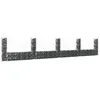 Image de vidaXL Panier de gabion en forme de U avec 5 poteaux Fer 500x20x100 cm151278