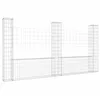 Image de Vidaxl Panier De Gabion En Forme De U Avec 3 Poteaux Fer 260x20x150 Cm